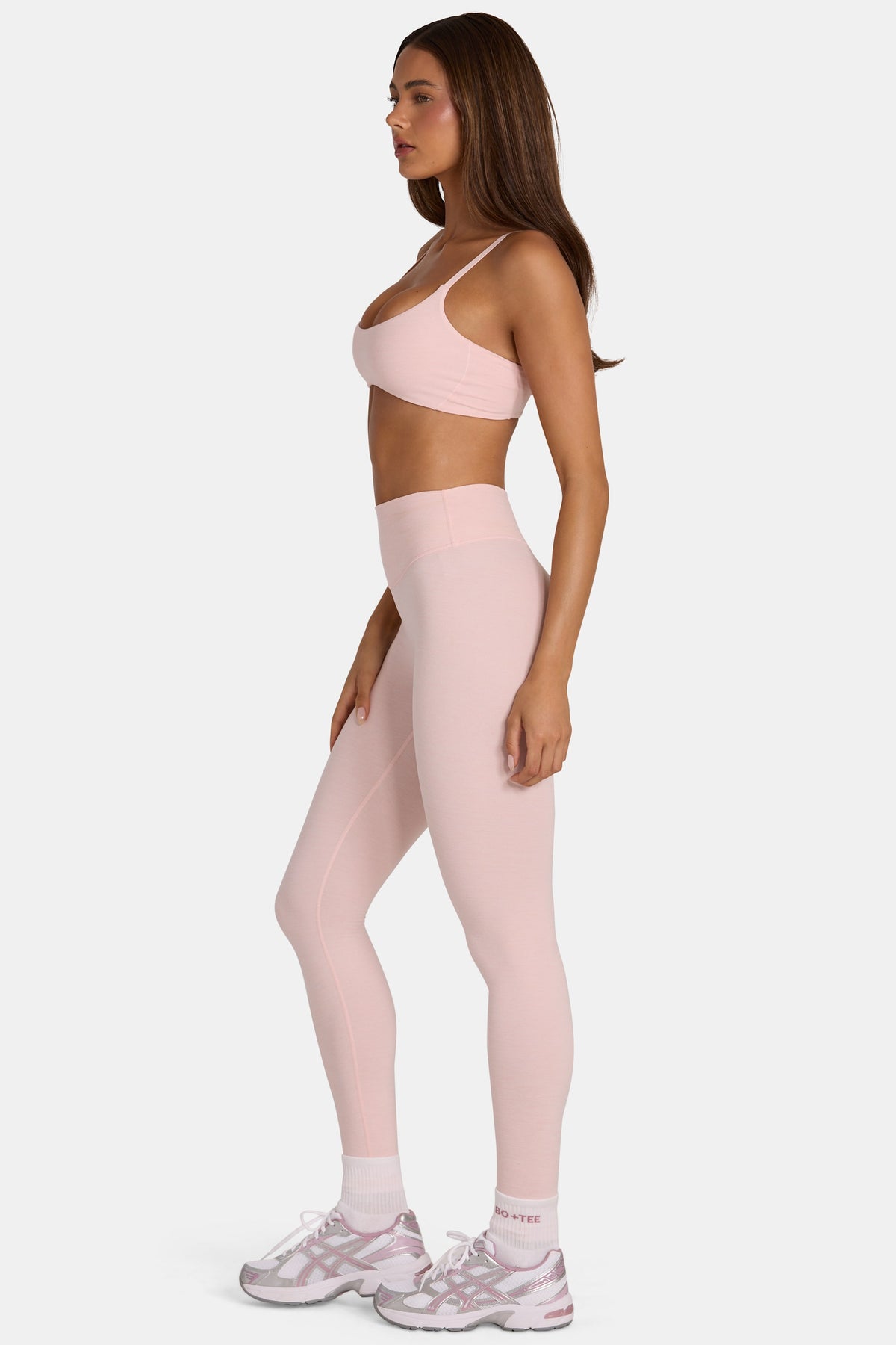⁣⁢Soft Active lange Leggings in Rosé meliert⁤⁣