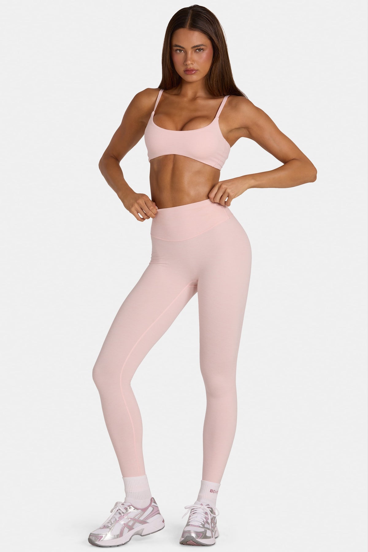 ⁣⁢Soft Active Lange Leggings in Blush Marl⁤⁣ - 1