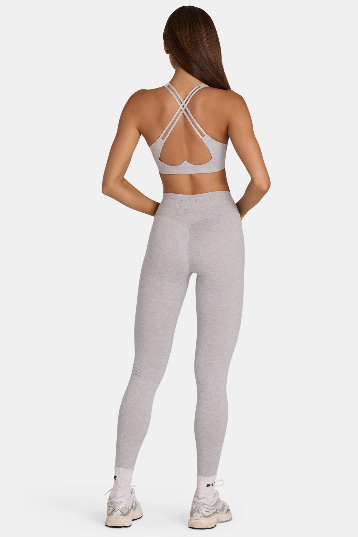⁣⁢Soft Active Leggings in voller Länge in Grau Melange⁤⁣ - 2