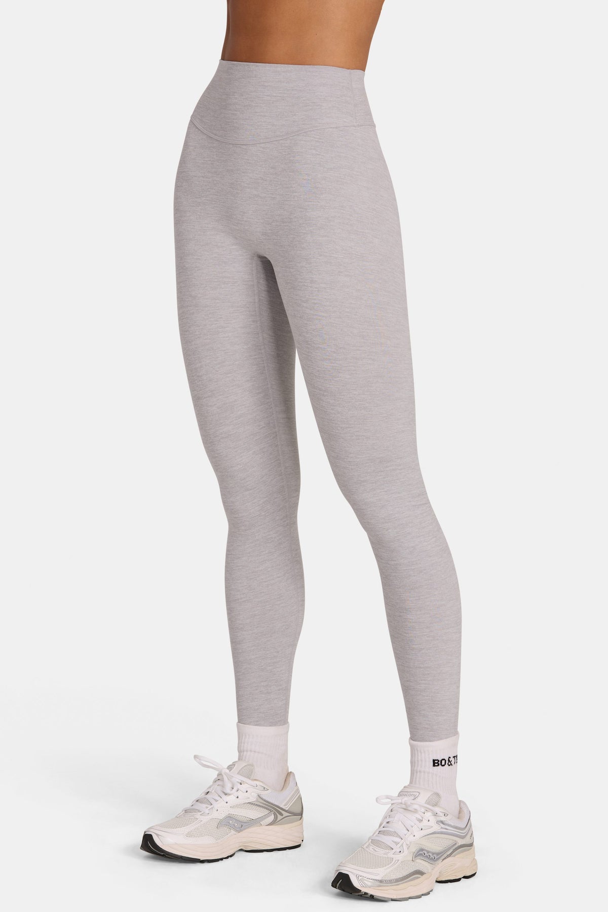 ⁣⁢Soft Active lange Leggings in Grau meliert⁤⁣