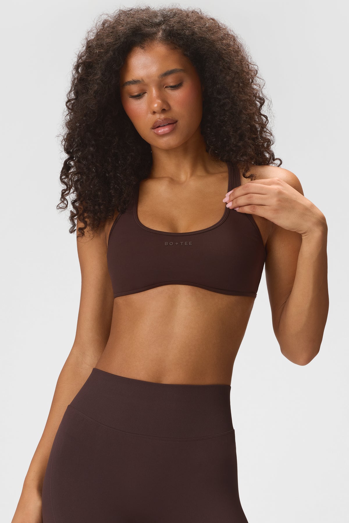 ⁣⁢Soft Active Sport-BH mit leichtem Halt in Espresso⁤⁣ - 1