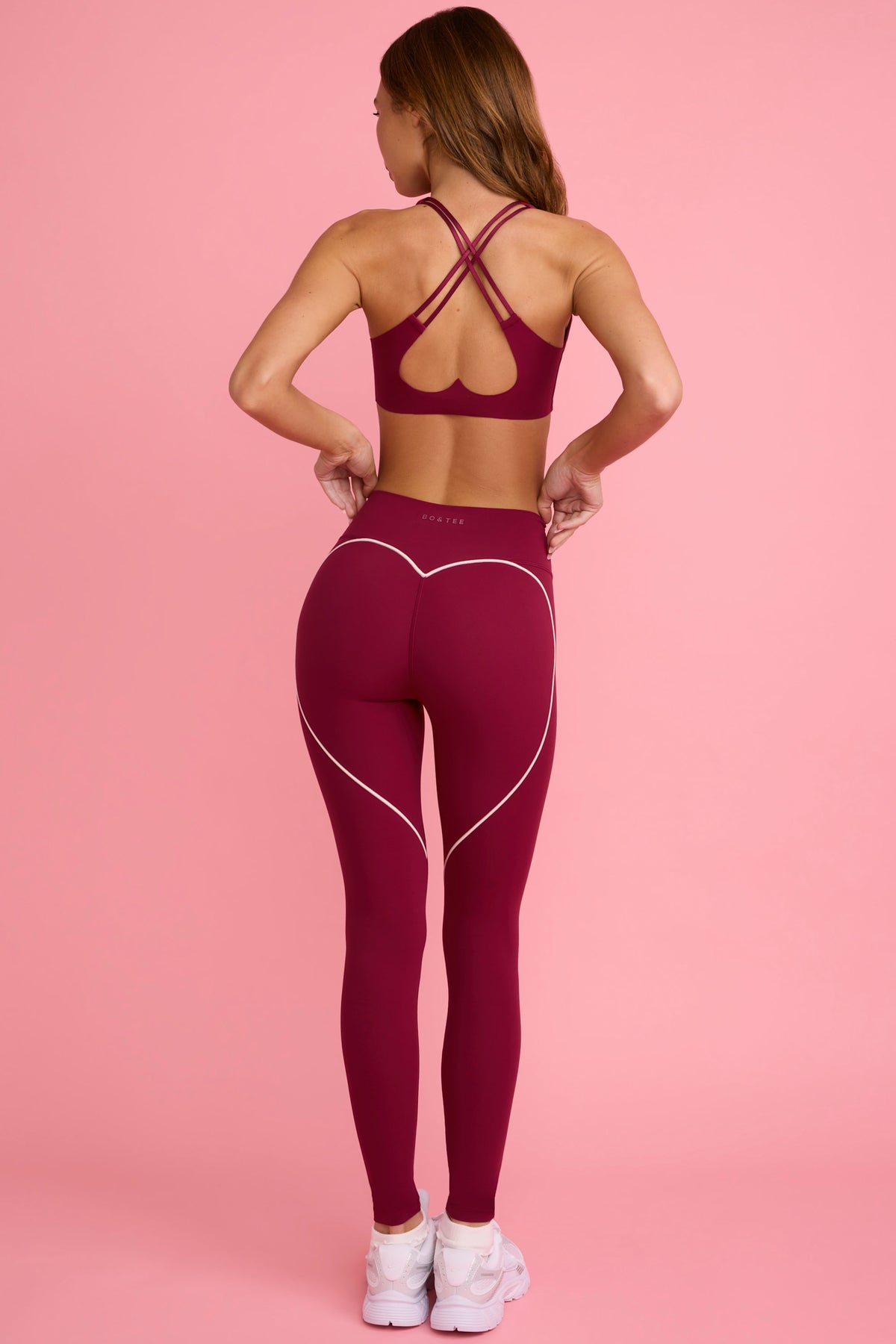 ⁣⁢Soft Active Mid-Rise Leggings in Kirschrot⁤⁣ - 1