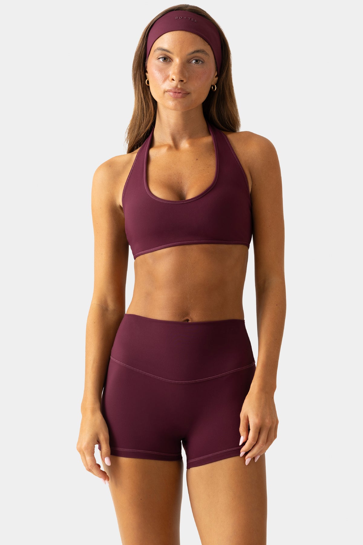 ⁣⁢Soft Active Minishorts in Pflaume⁤⁣