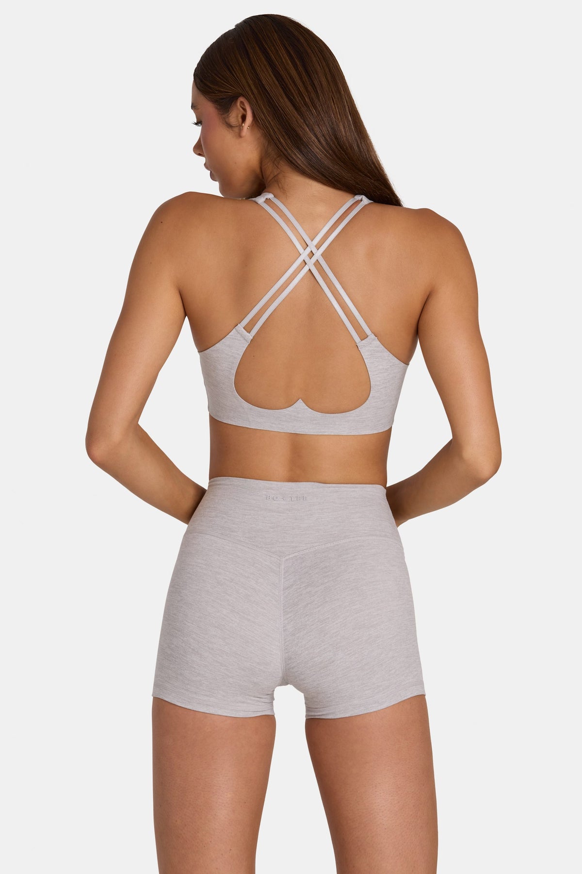 ⁣⁢Soft Active Minishorts in Grau Melange⁤⁣ - 2