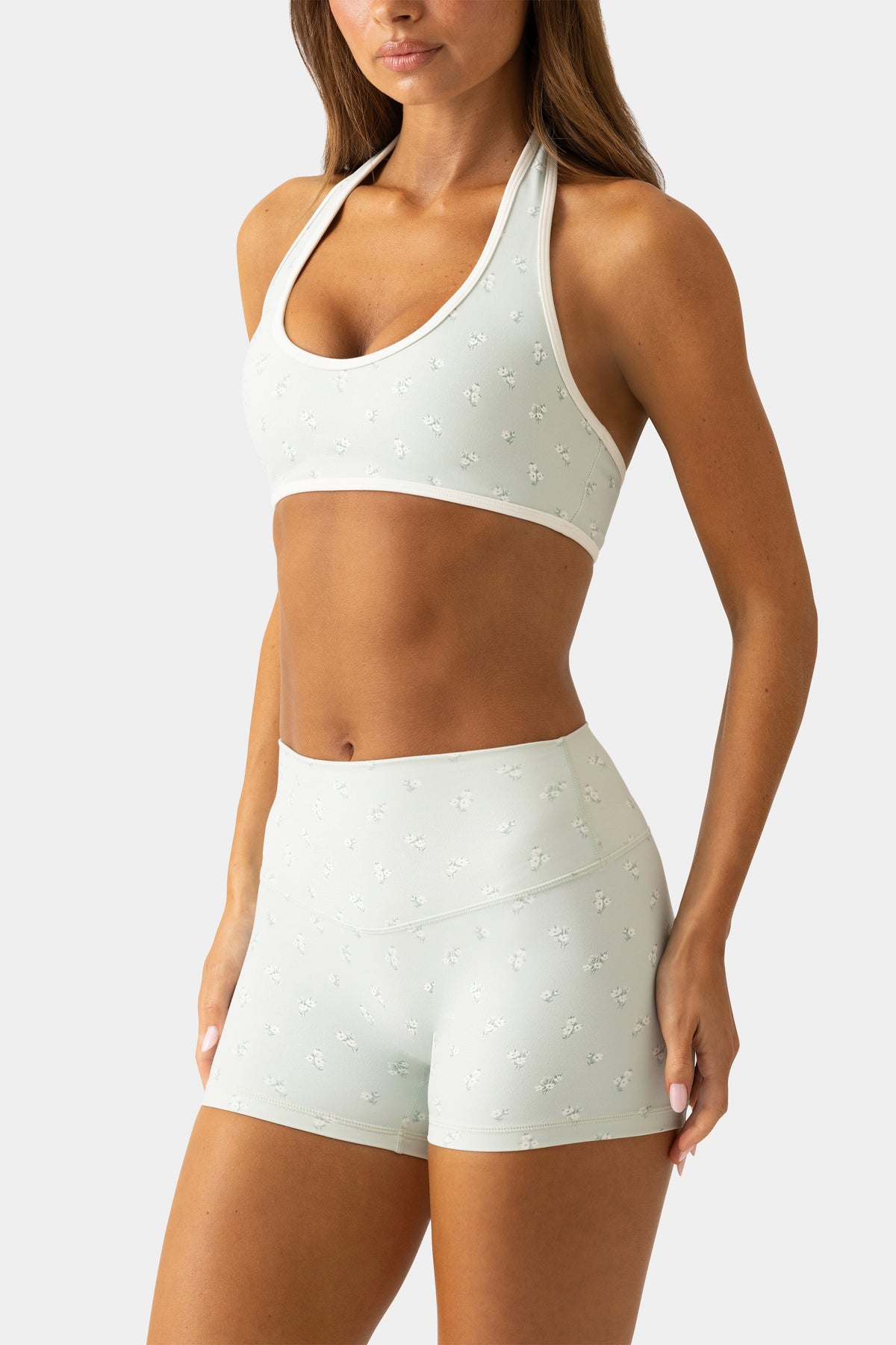 ⁣⁢Soft Active Minishorts in Matcha Meadow⁤⁣ - 1