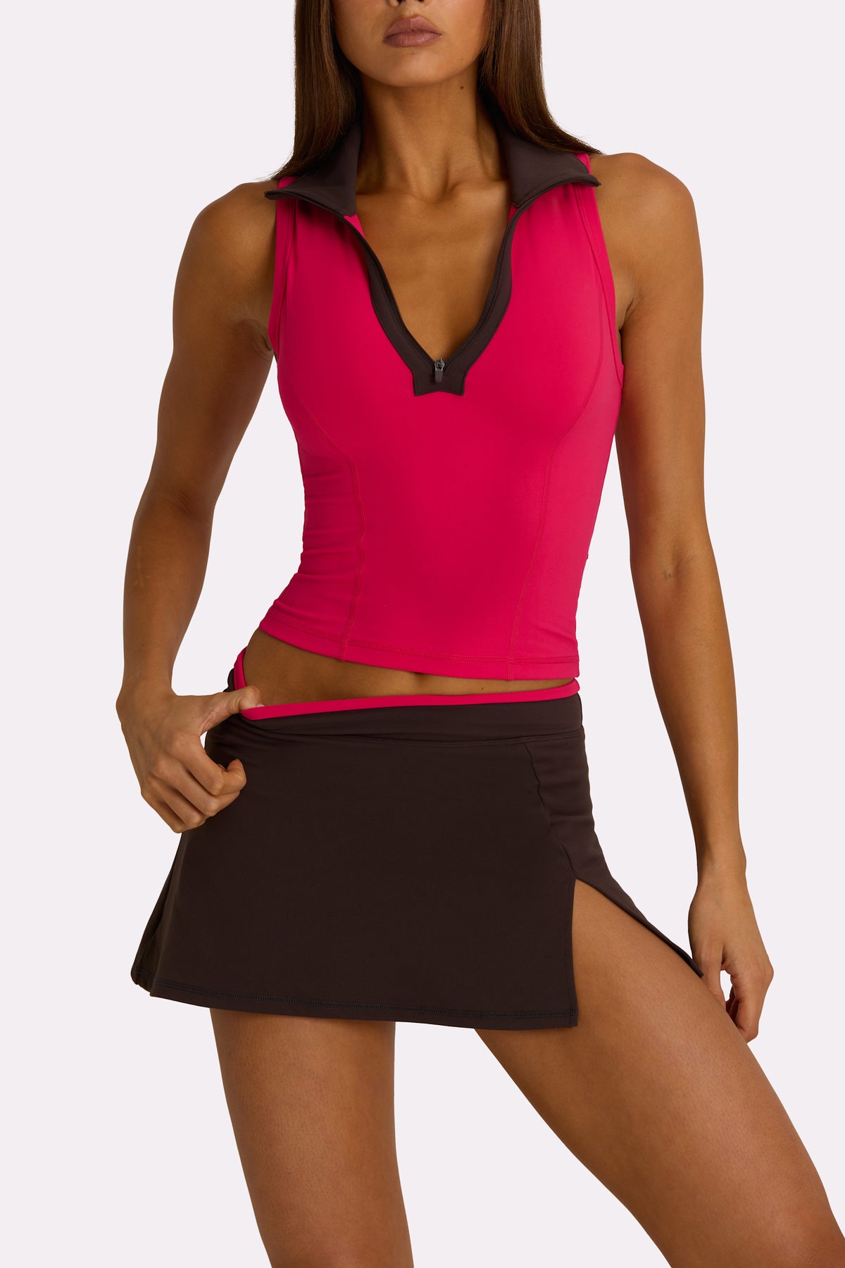 ⁣⁢Soft Active Mini Skort in Truffle⁤⁣ - 2