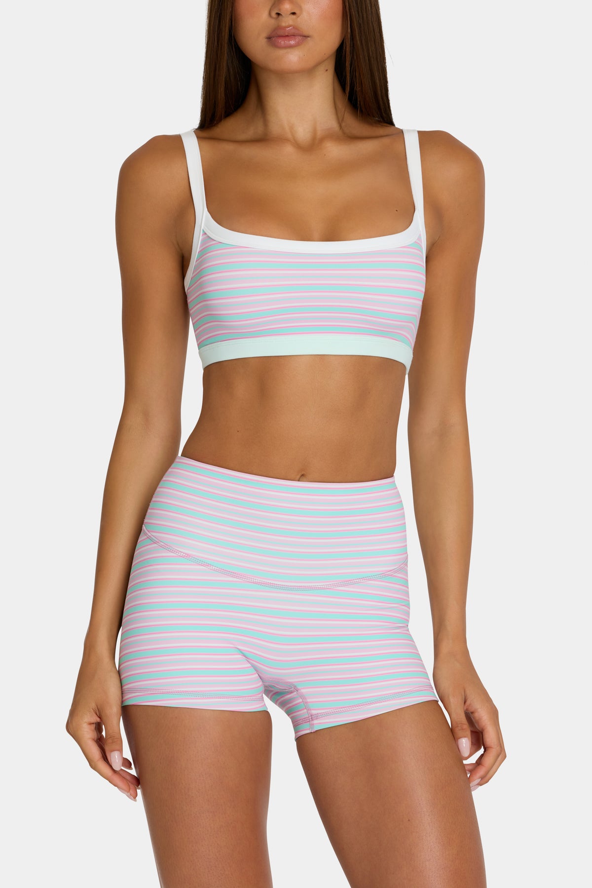 ⁣⁢Soft Active Reversible Sport-BH in Multi Stripe⁤⁣ - 2