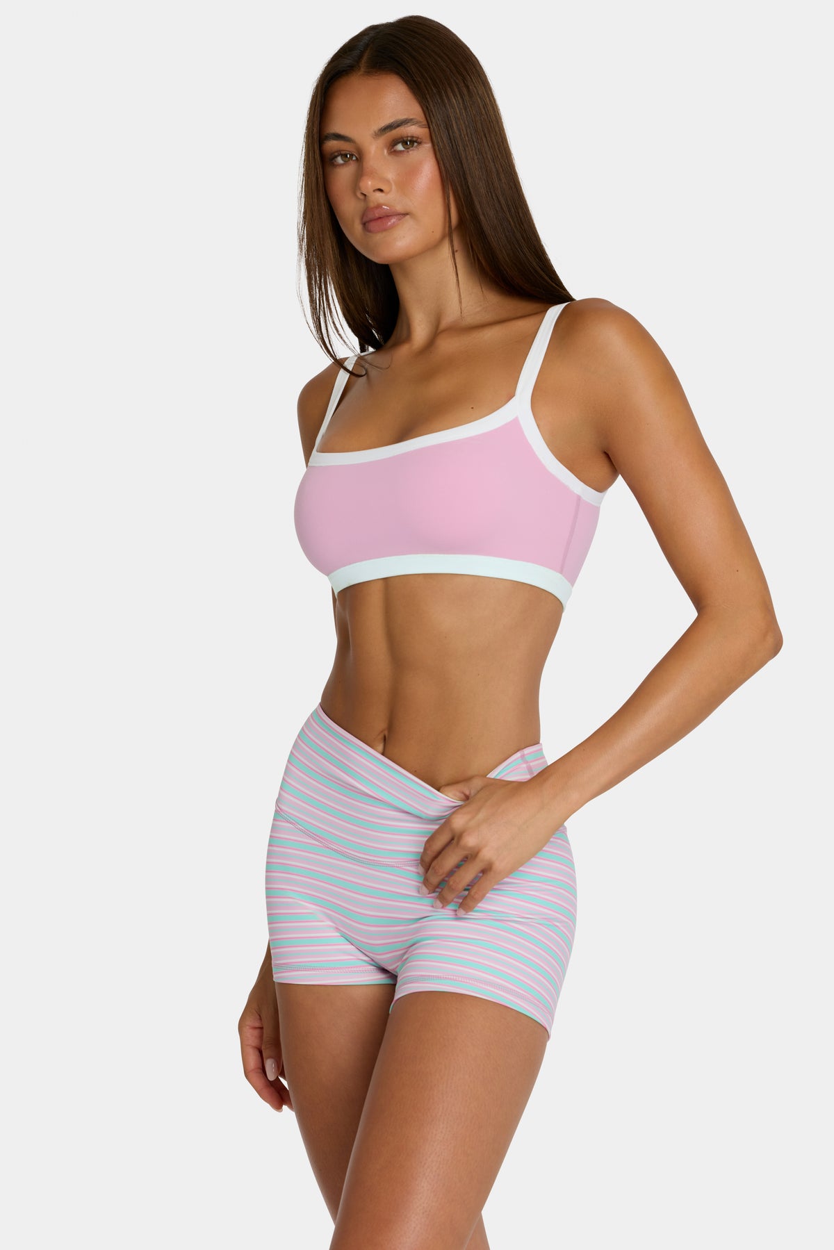 ⁣⁢Soft Active Wende-Sport-BH mit bunten Streifen⁤⁣