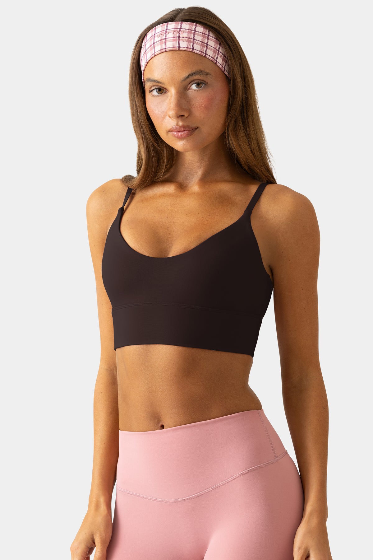 ⁣⁢Soft Active Scoop-Neck Sport-BH in Espresso⁤⁣ - 1