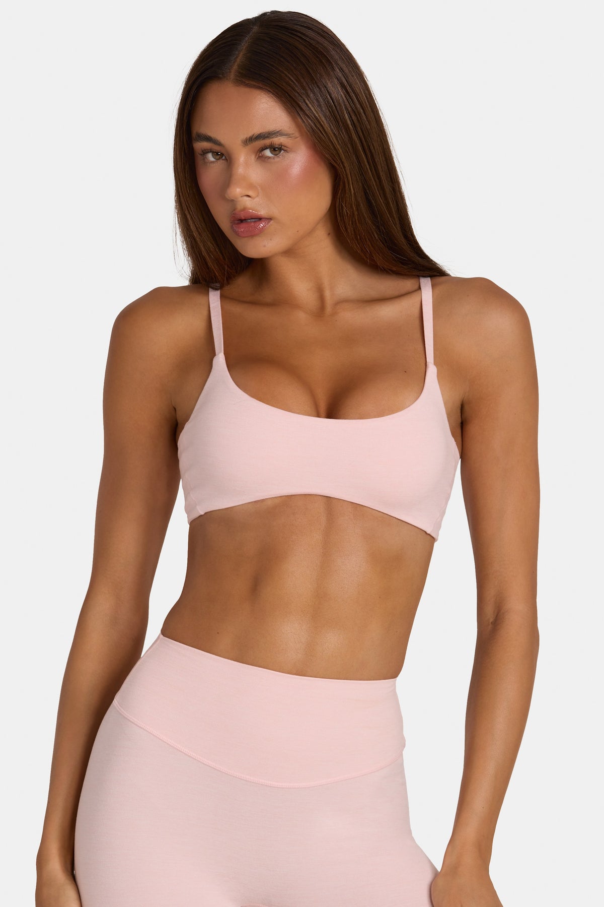 ⁣⁢Soft Active Sport-BH mit leichtem Halt in Blush Marl⁤⁣ - 1