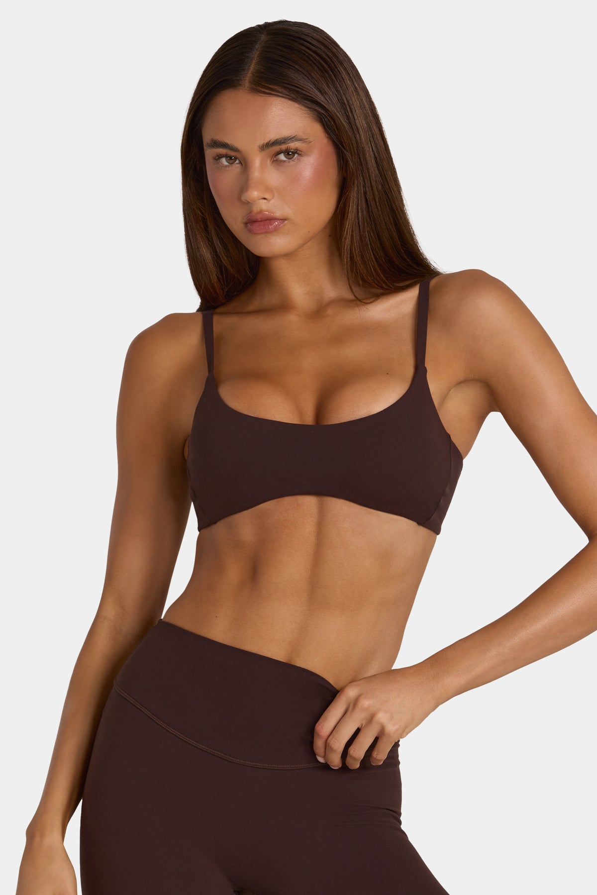 ⁣⁢Soft Active Sport-BH mit leichtem Halt in Espresso⁤⁣ - 1