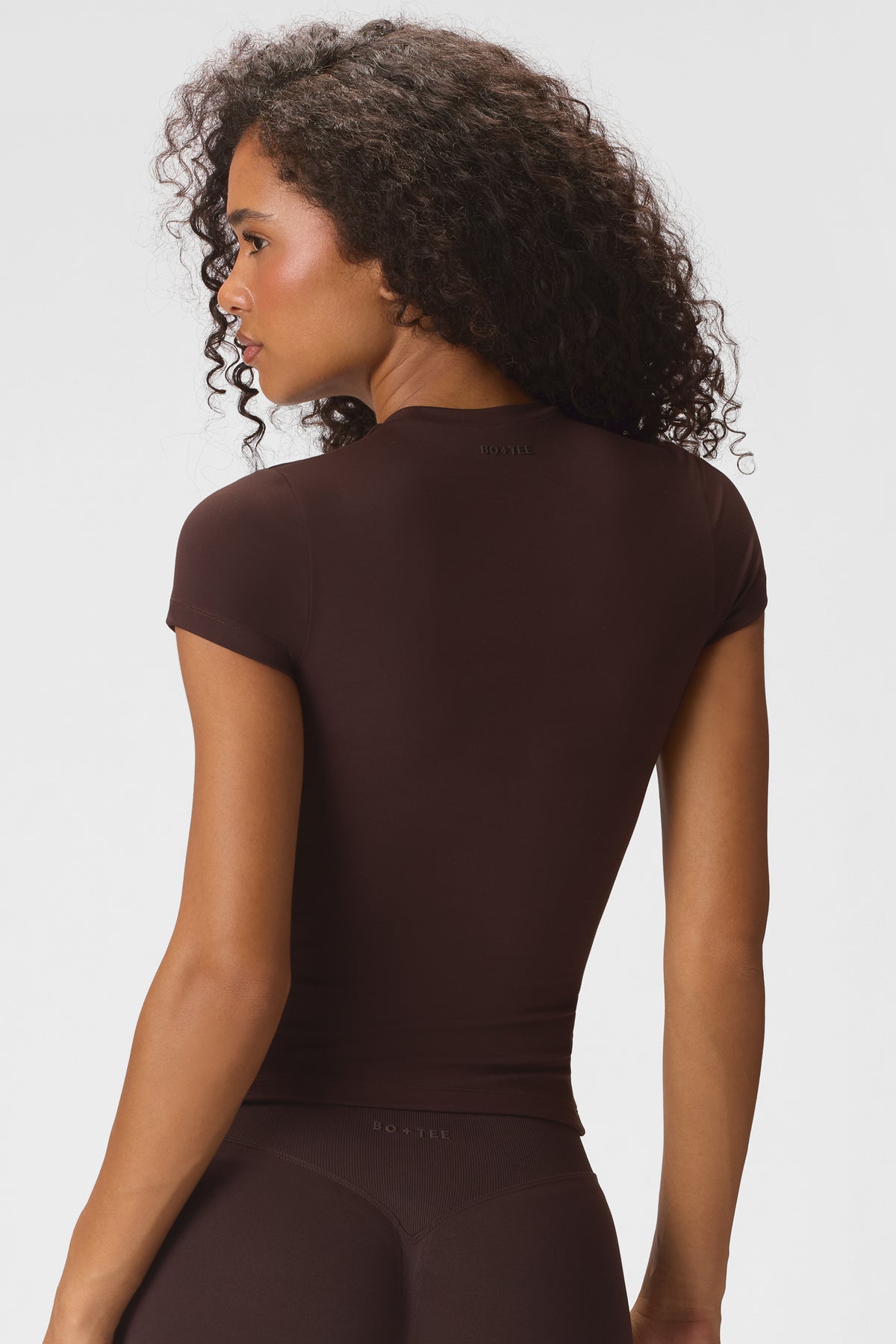 ⁣⁢Soft Active Kurzarm-Top in Espresso⁤⁣ - 2