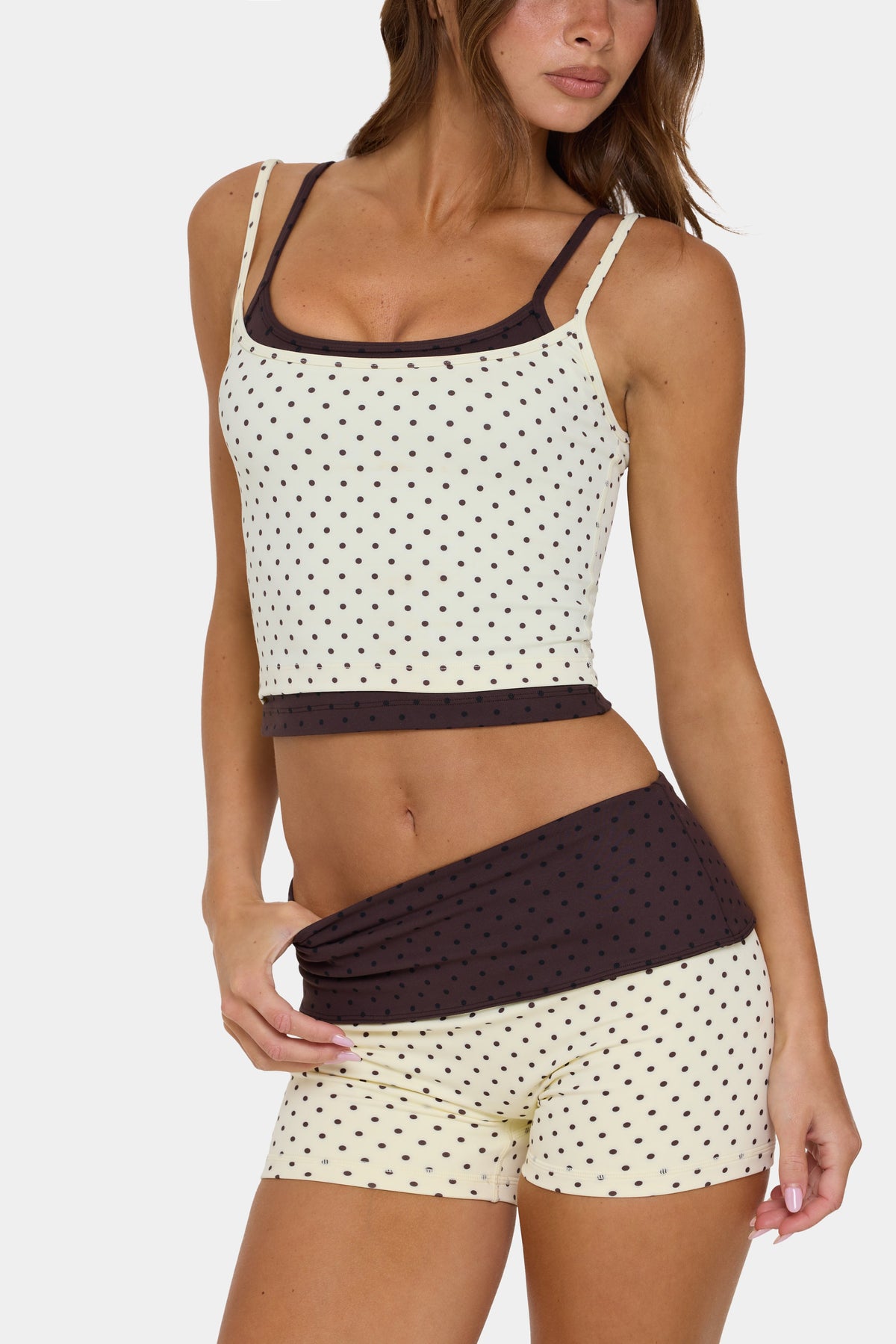 ⁣⁢Soft Active Tanktop mit doppelter Schicht in Cookie Butter⁤⁣ - 2