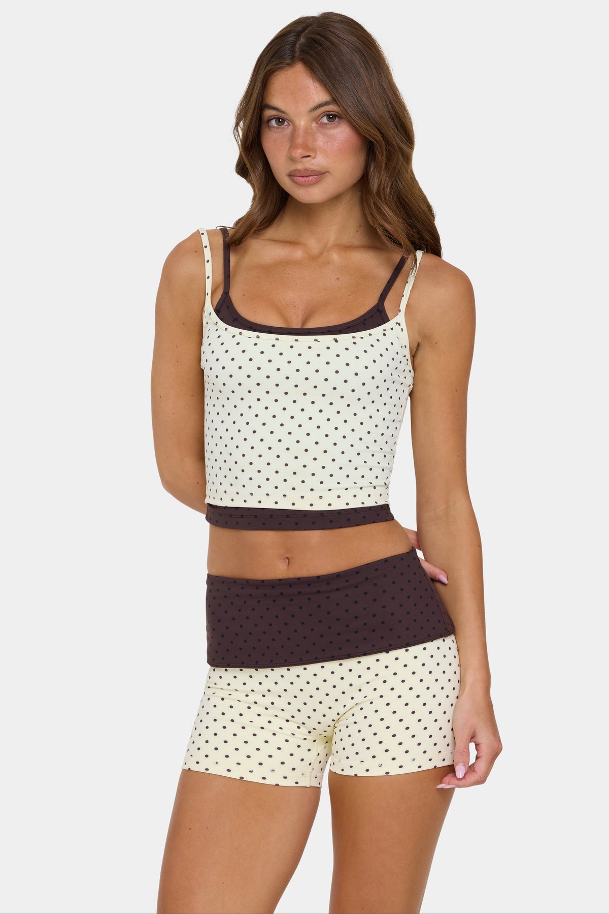 ⁣⁢Soft Active Tanktop mit doppelter Schicht in Cookie Butter⁤⁣ - 1