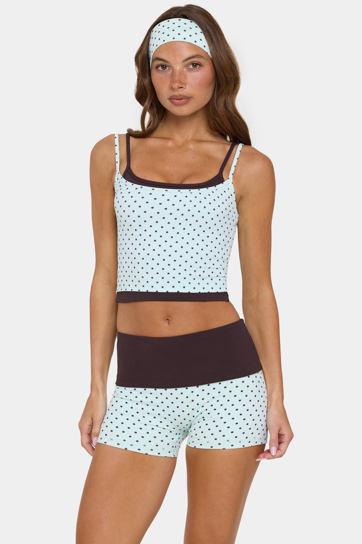 ⁣⁢Soft Active Doppellagiges Tanktop in Mint Chip⁤⁣ - 1
