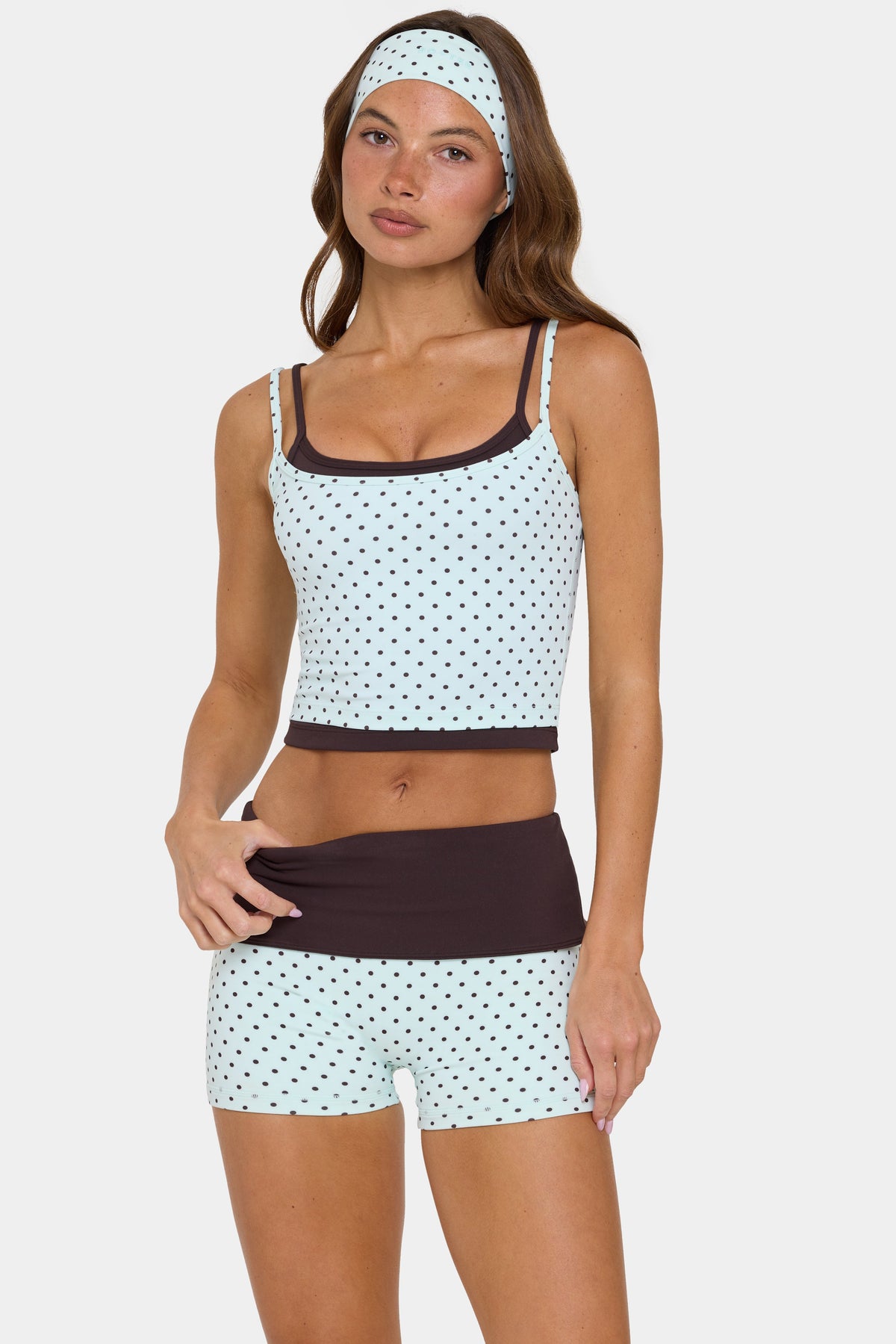 ⁣⁢Soft Active Doppellagiges Tanktop in Mint Chip⁤⁣ - 2
