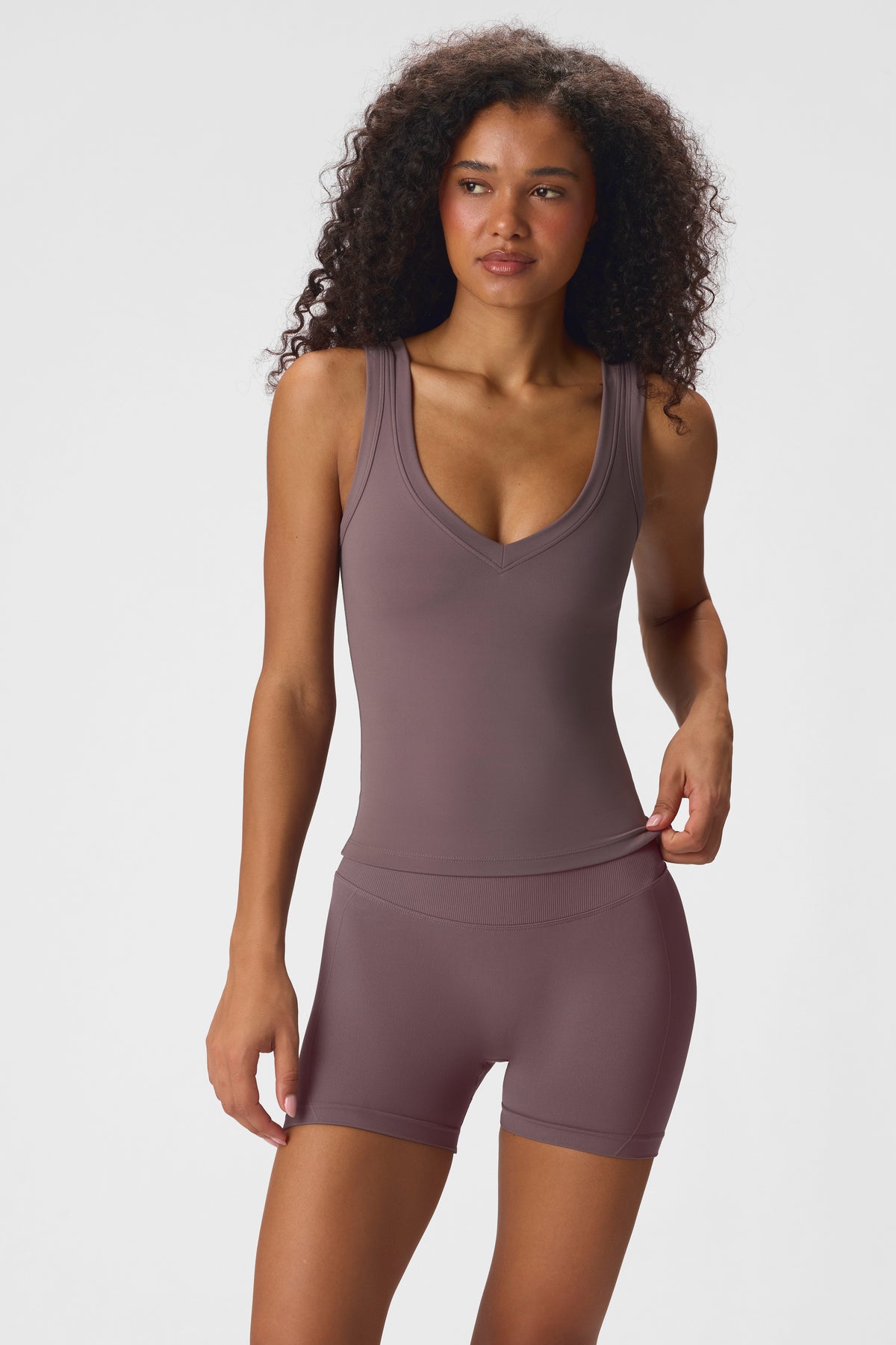 ⁣⁢Soft Active Tanktop in Stone⁤⁣ - 1