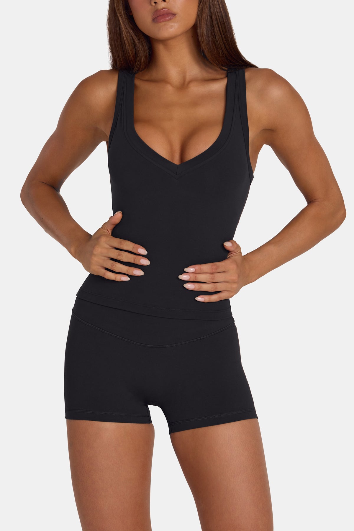 ⁣⁢Soft Active Tanktop in Schwarz⁤⁣