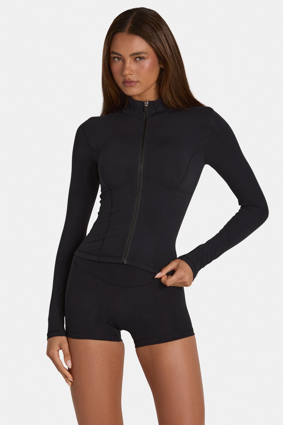 ⁣⁢Soft Active Reißverschlussjacke in Schwarz⁤⁣ - 1