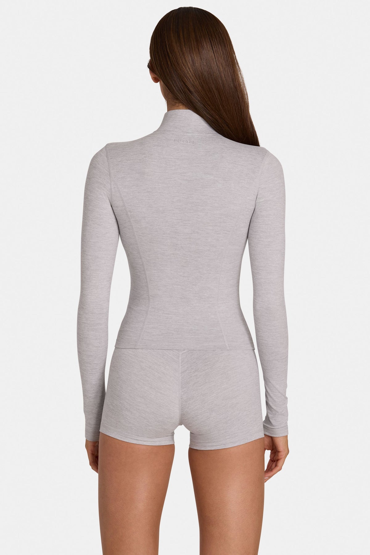⁣⁢Soft Active Zip-Up Jacke in Grey Marl⁤⁣ - 2