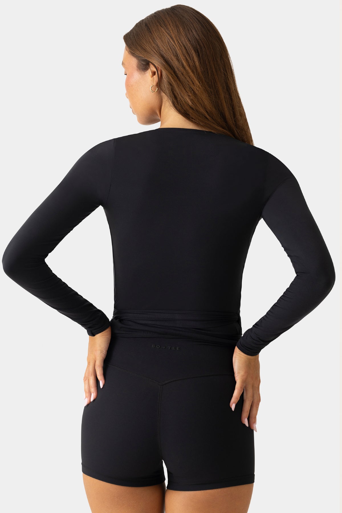 ⁣⁢Soft Jersey Wickeloberteil in Black⁤⁣ - 2
