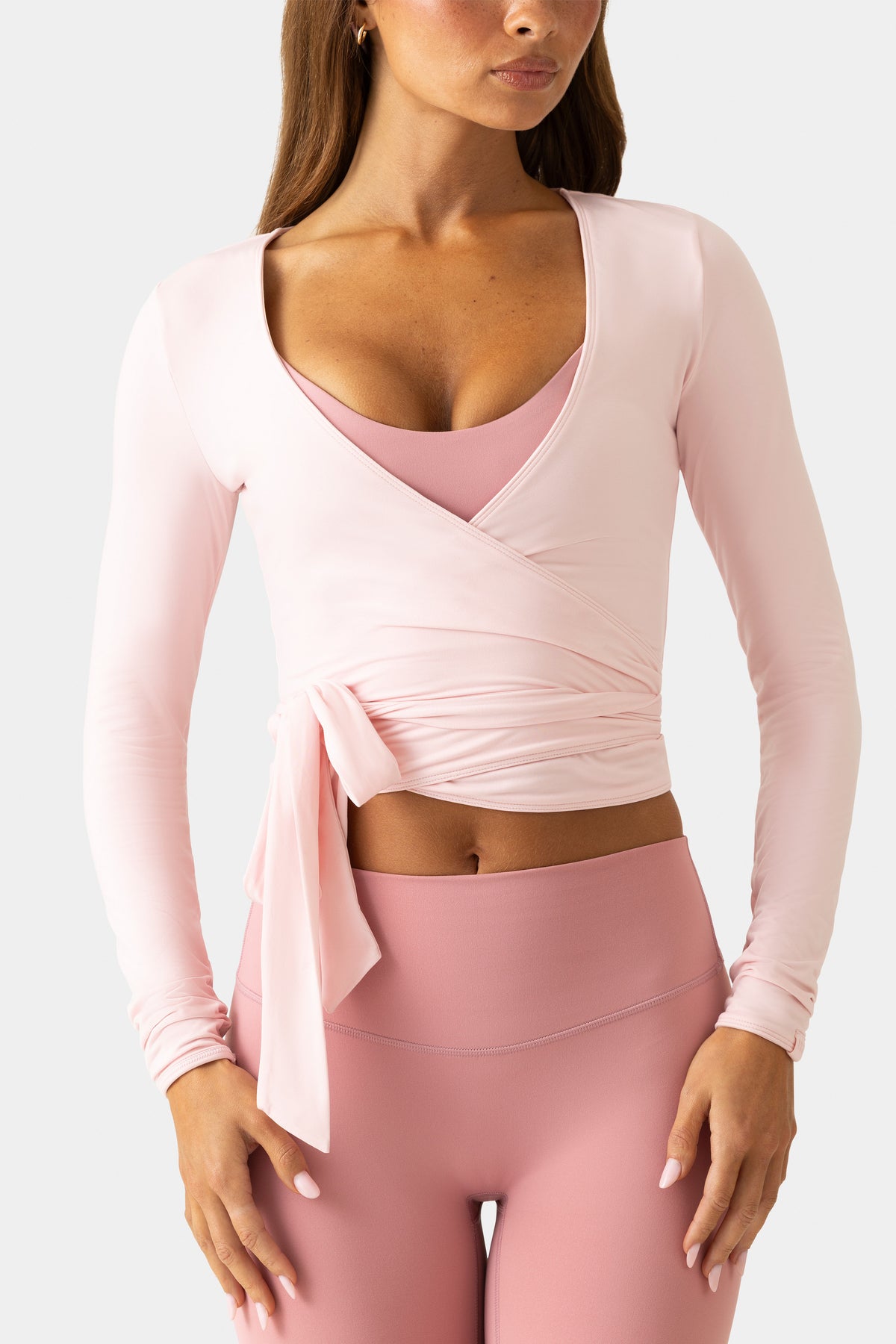 ⁣⁢Soft Jersey Wickeloberteil in Ballet Pink⁤⁣ - 1
