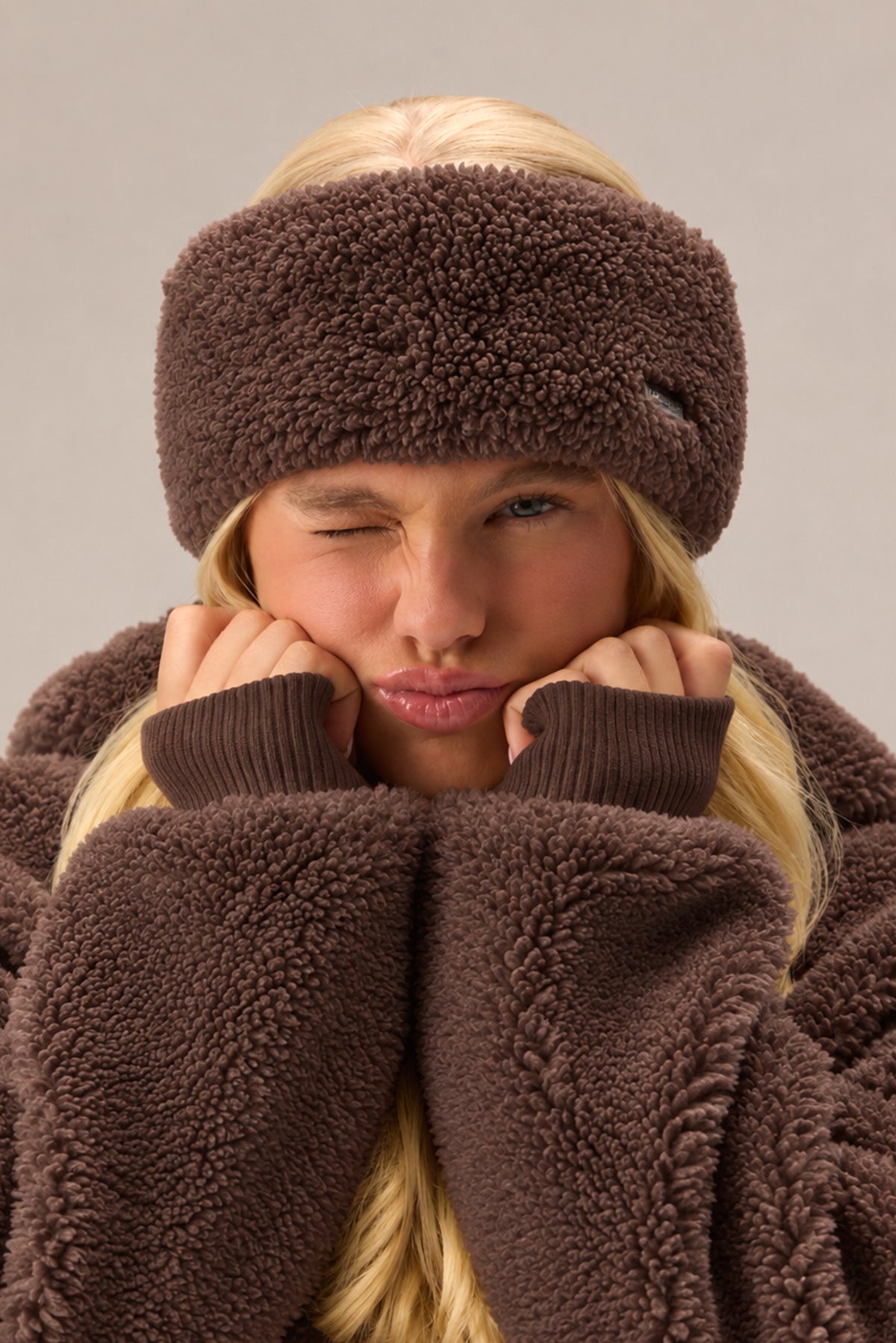 ⁣⁢Teddy-Fleece-Stirnband in Chestnut⁤⁣ - 1