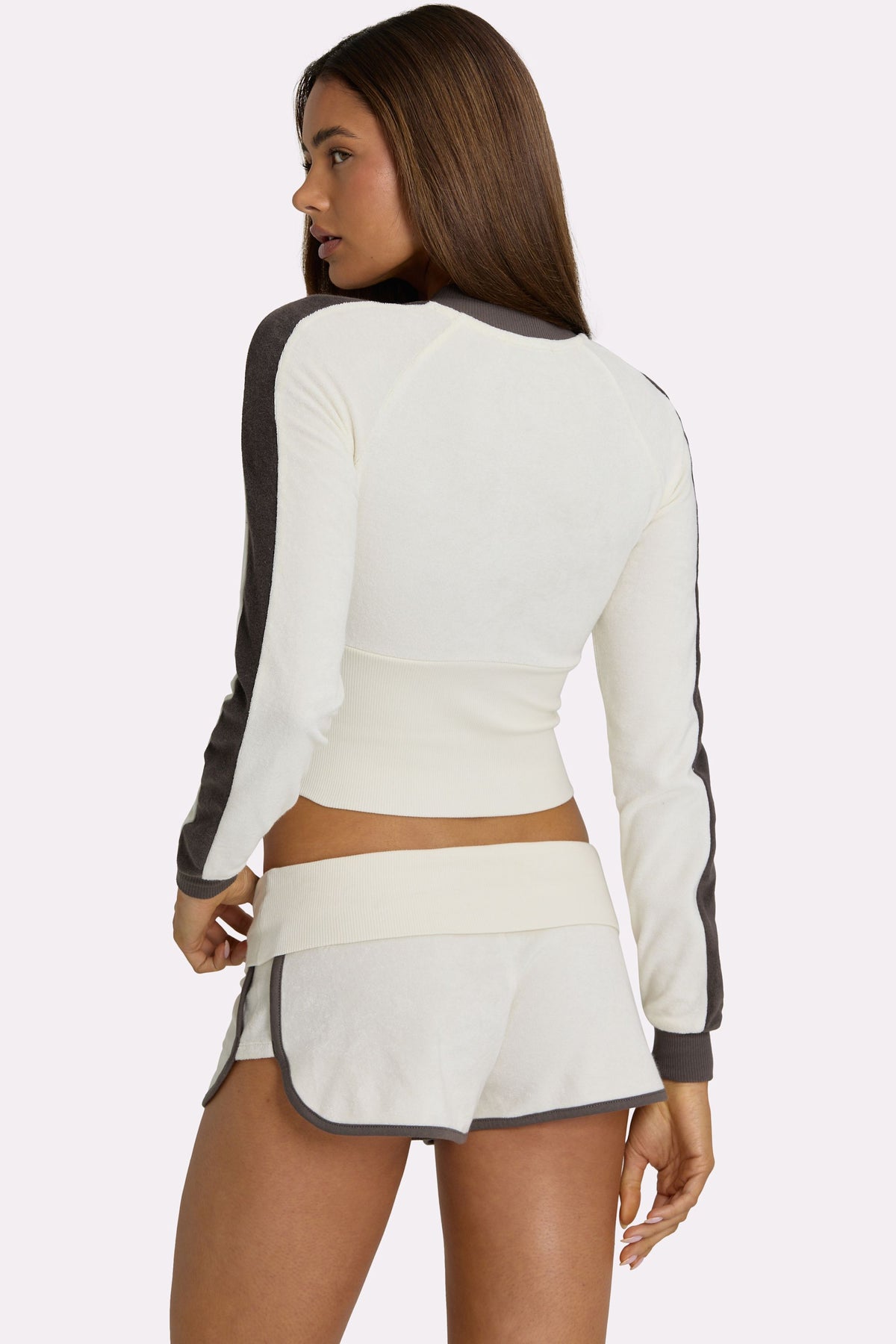 ⁣⁢Terry Reißverschlussjacke in Coconut⁤⁣ - 2