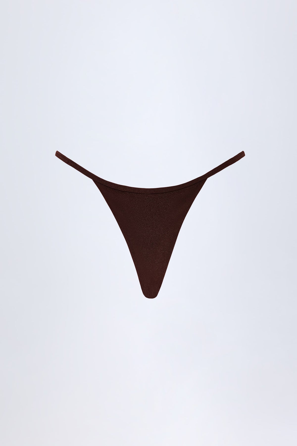 ⁣⁢Tanga-Bikinihose mit Charm-Detail in Dark Chocolate⁤⁣