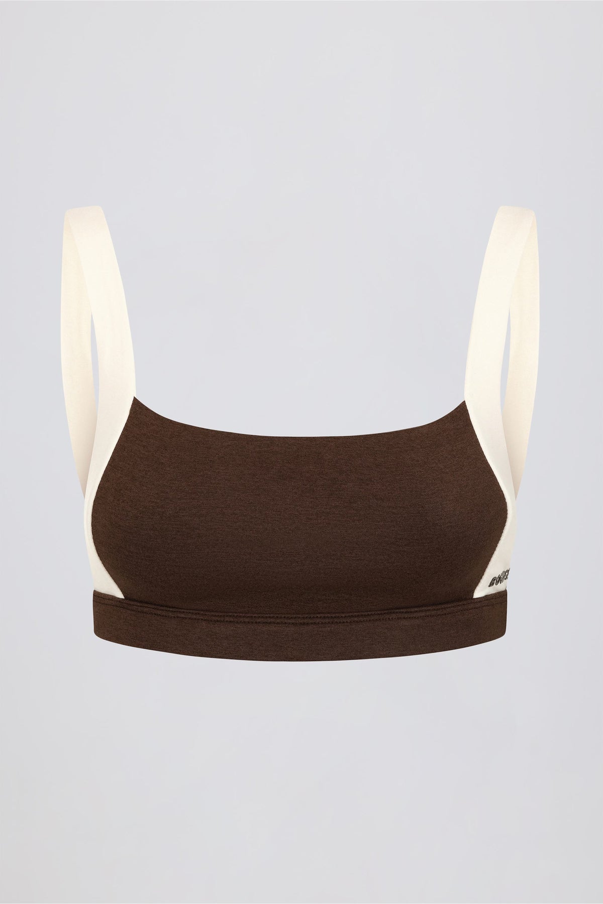 ⁣⁢Sport-BH mit Kontrastdetails in Pekan meliert⁤⁣