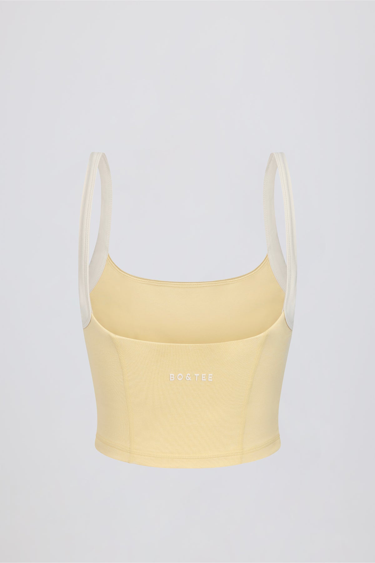 ⁣⁢Cropped-Tanktop in Zitronengelb meliert⁤⁣