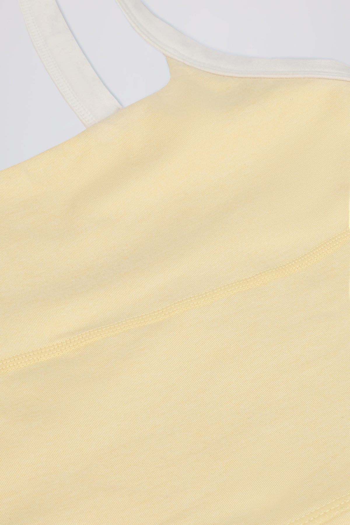 ⁣⁢Cropped-Tanktop in Zitronengelb meliert⁤⁣
