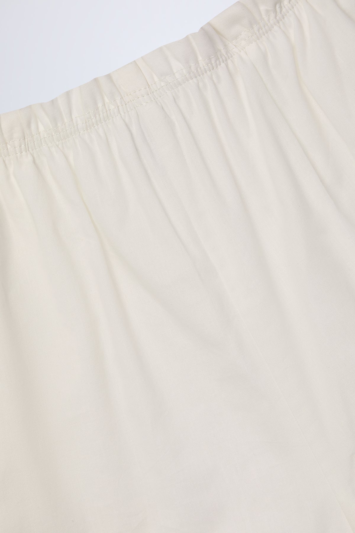 ⁣⁢Wide-Leg-Hose aus Baumwollpopeline in Weiß⁤⁣