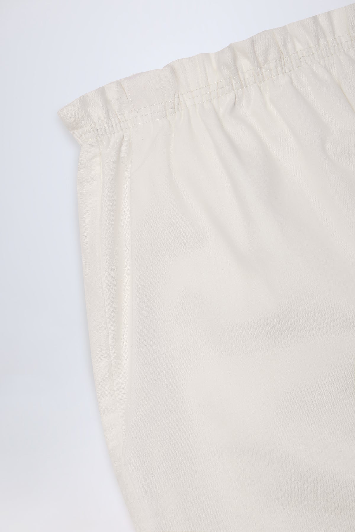 ⁣⁢Wide-Leg-Hose aus Baumwollpopeline in Weiß⁤⁣