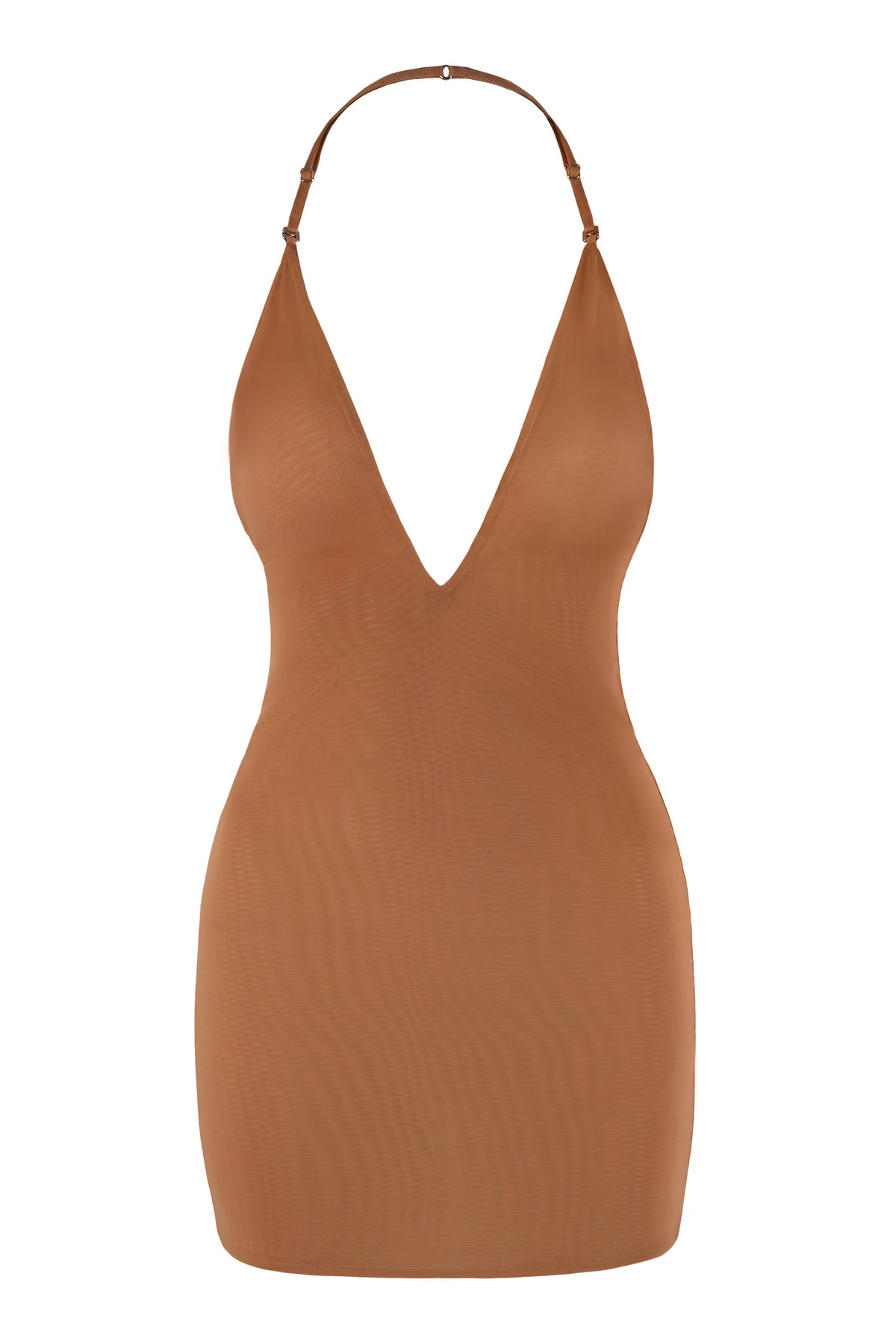 ⁣⁢Multiway-Mini-Unterkleid aus weichem Mesh in Honig⁤⁣