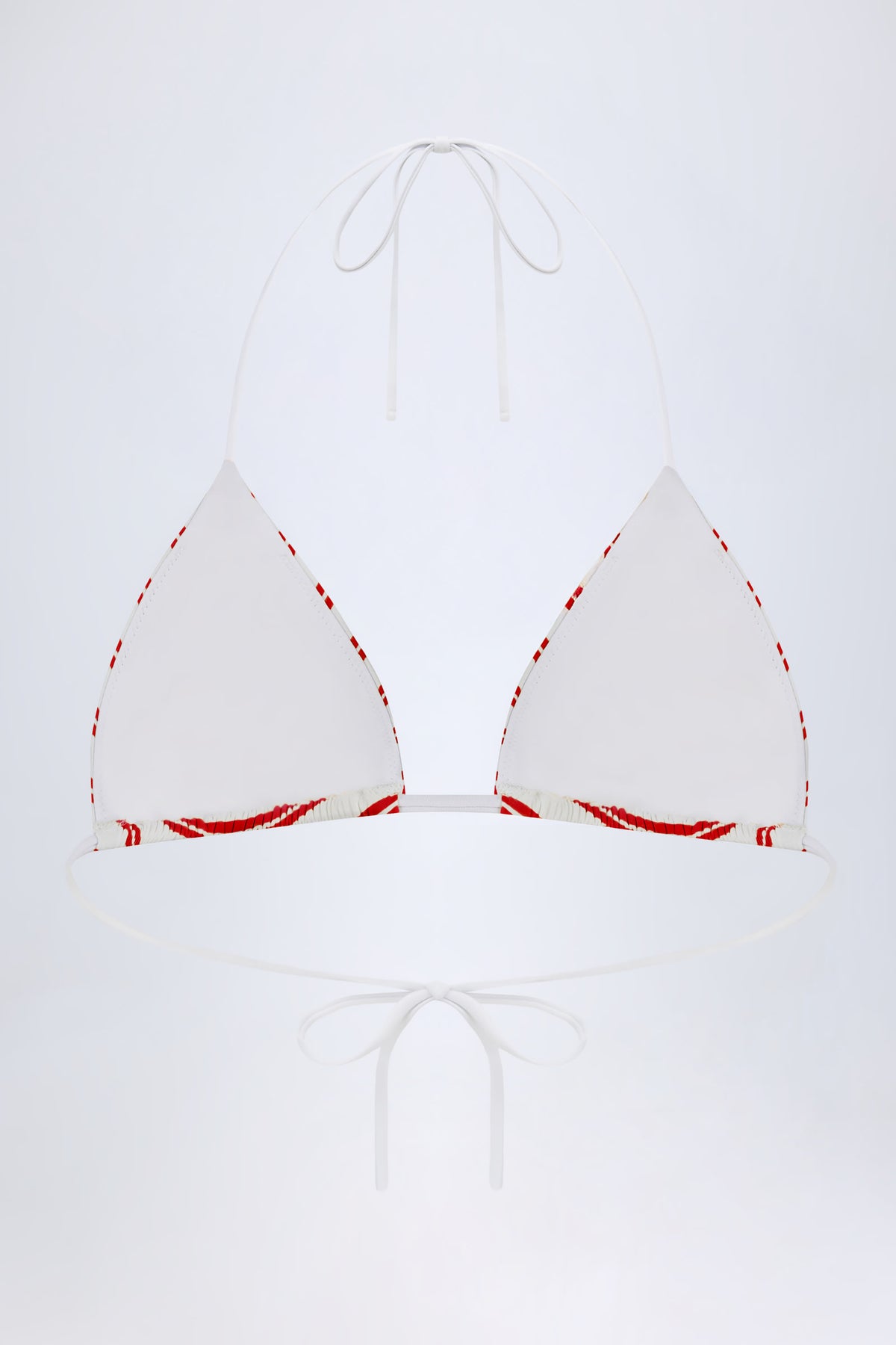 ⁣⁢Triangel-Bikinioberteil in Kirschrot⁤⁣