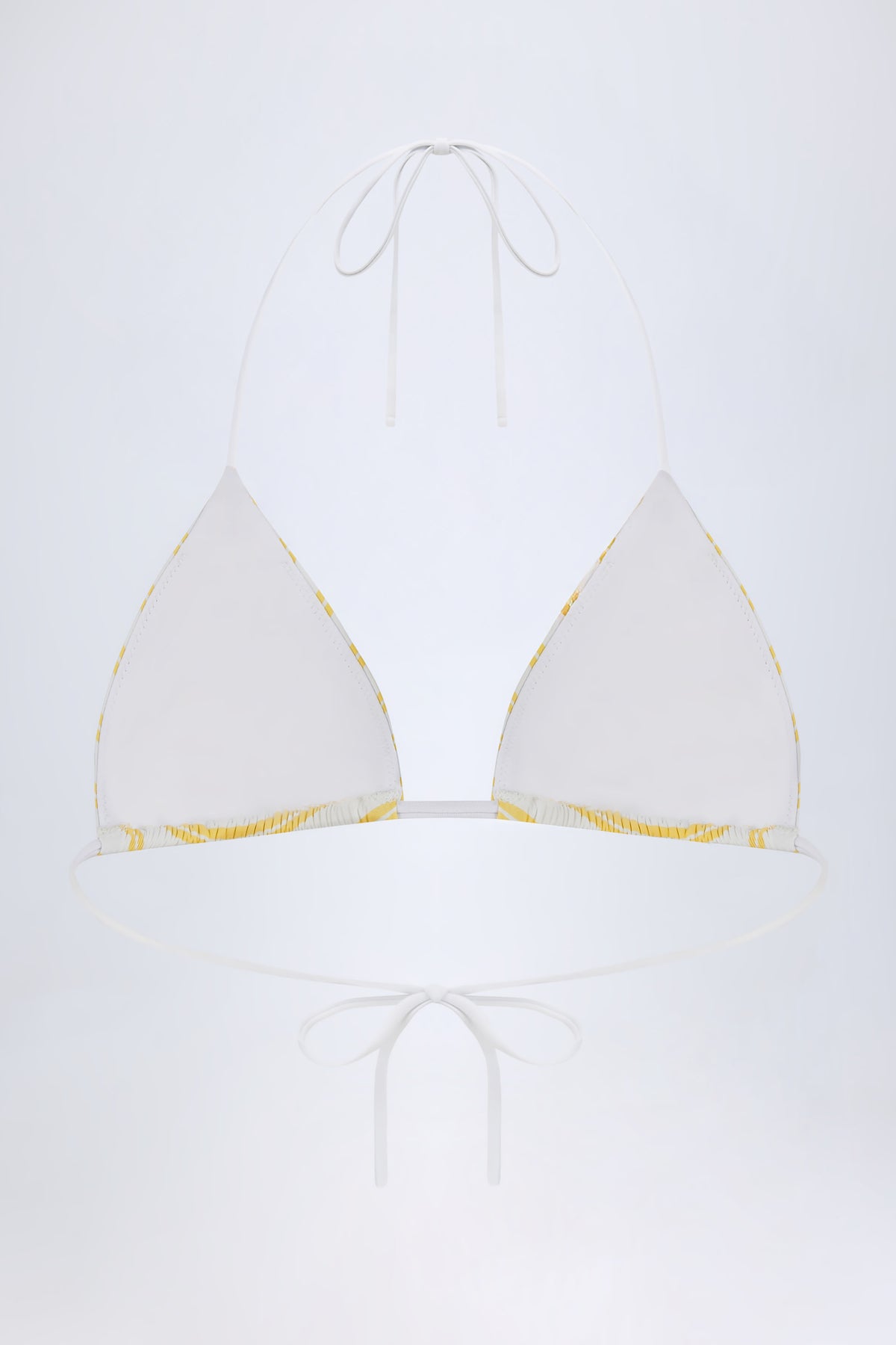 ⁣⁢Triangel-Bikinioberteil in Zitronengelb⁤⁣