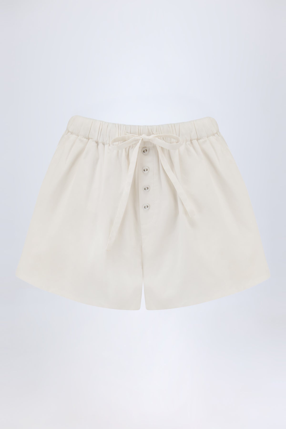 ⁣⁢Mid-Rise Shorts aus Baumwoll-Popeline in Weiß⁤⁣ - 2