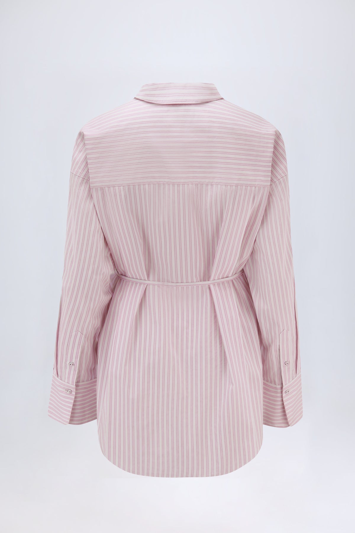 ⁣⁢Oversized Hemd in Pink Stripe⁤⁣
