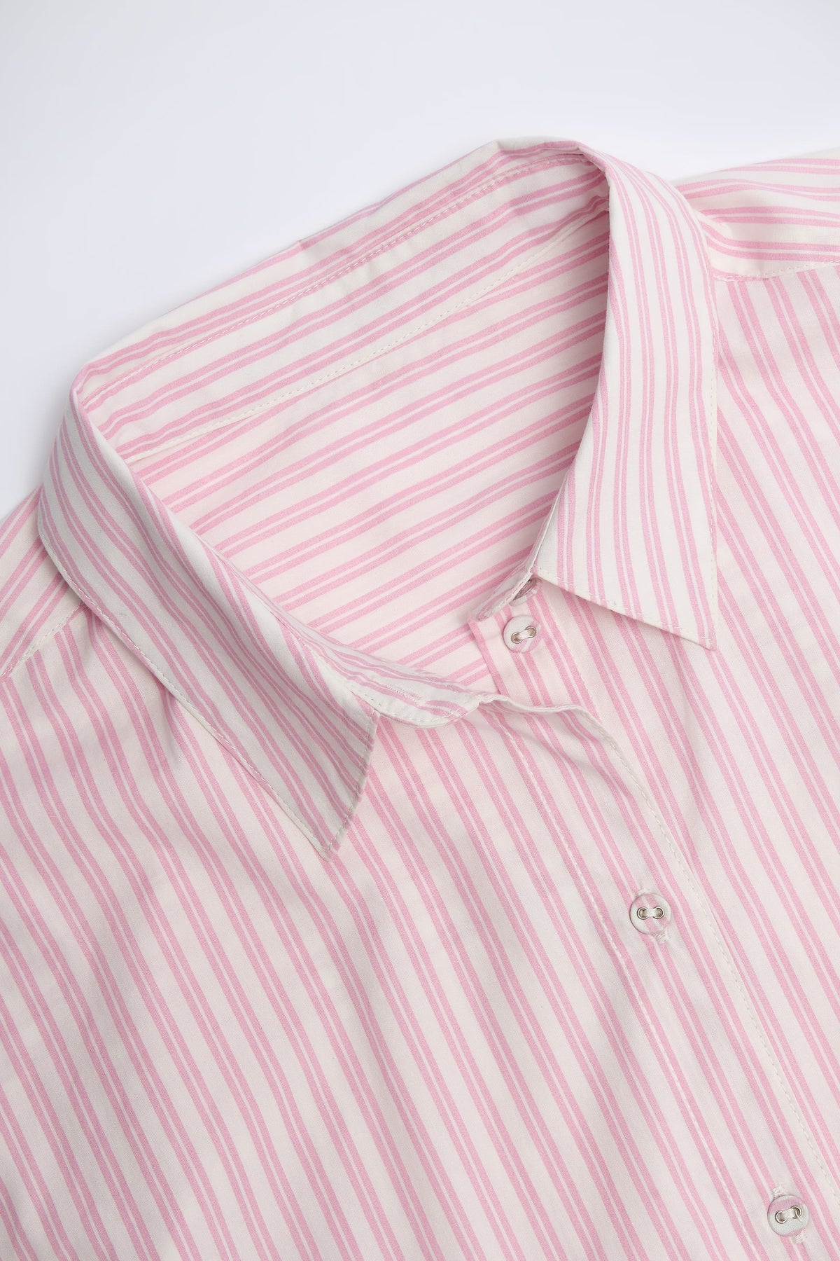 ⁣⁢Oversized Hemd in Pink Stripe⁤⁣