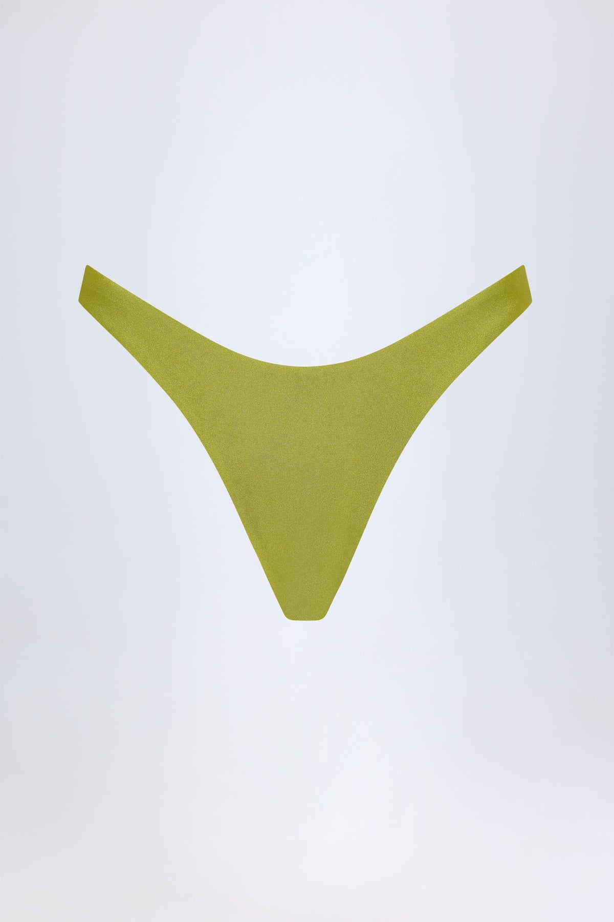 ⁣⁢Cheeky-Bikinihose mit hohem Beinausschnitt in Olivgrün⁤⁣