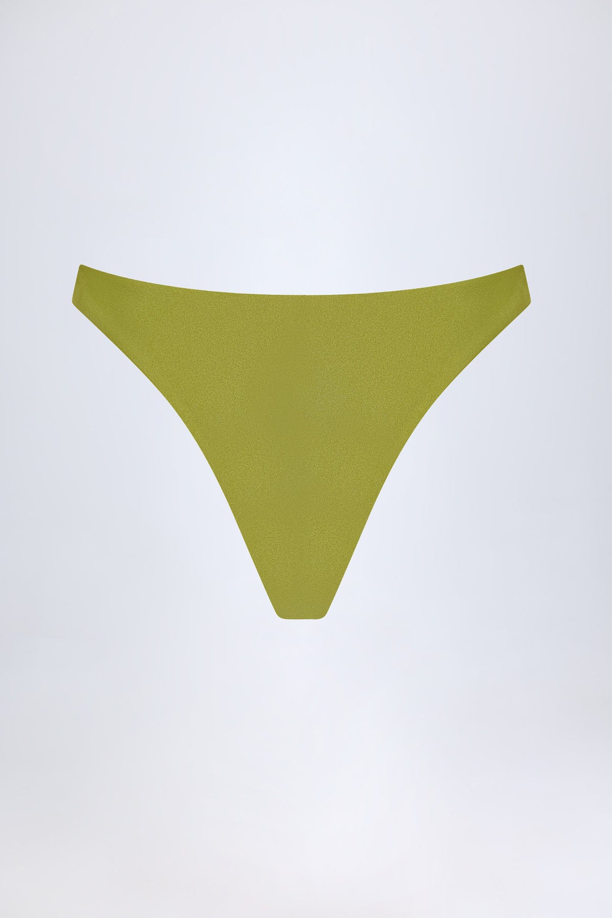 ⁣⁢Cheeky-Bikinihose mit hohem Beinausschnitt in Olivgrün⁤⁣