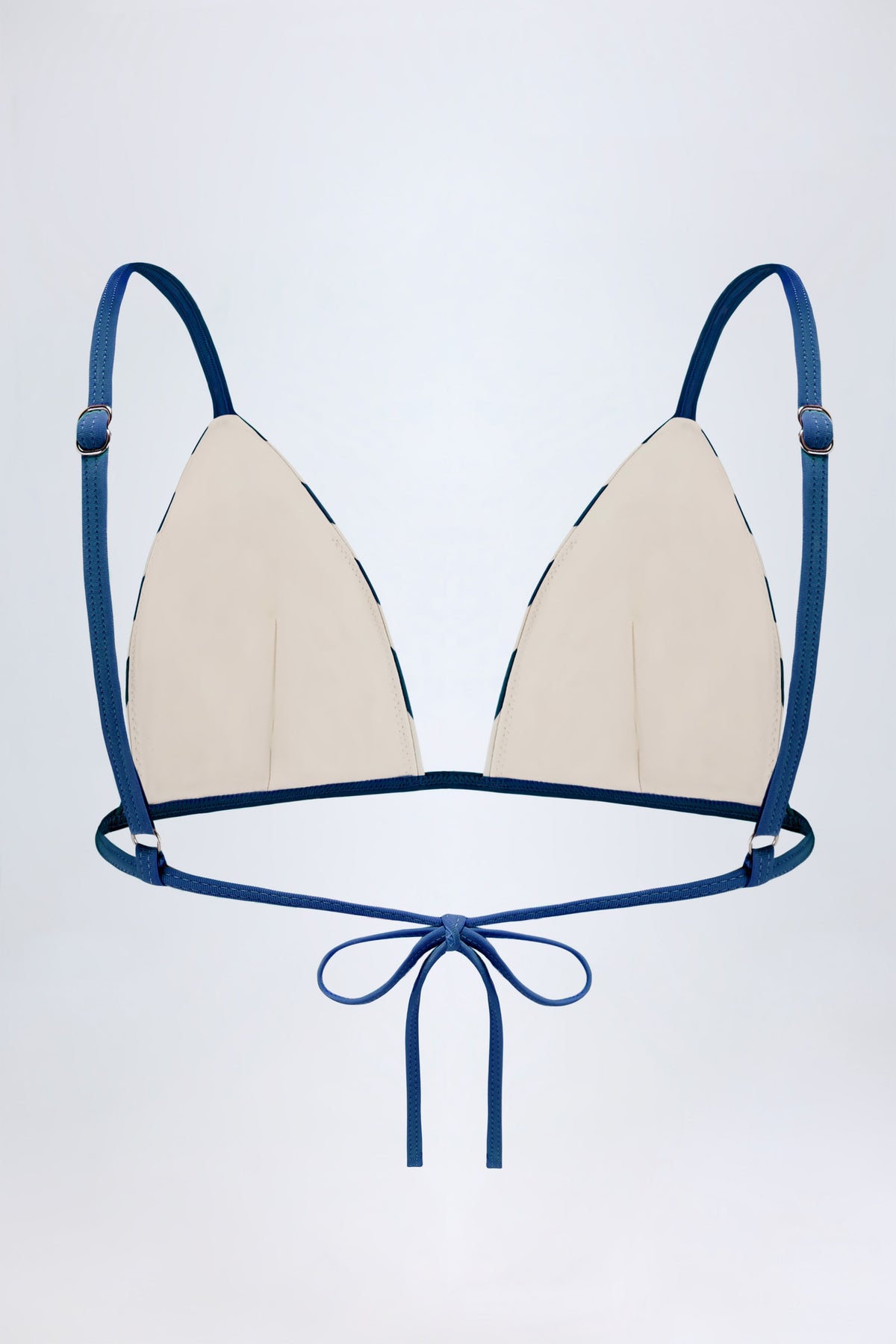 ⁣⁢Triangel-Bikinioberteil in Marineblau⁤⁣