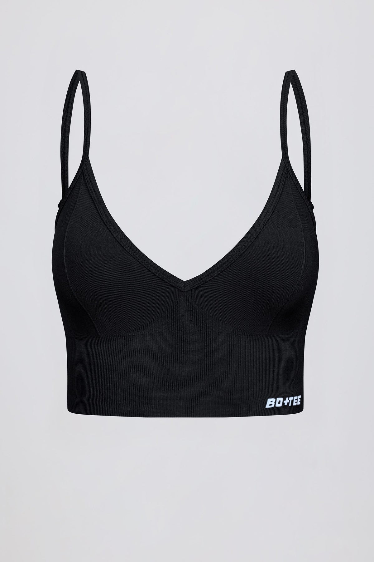 ⁣⁢Define Luxe Sport-BH mit V-Ausschnitt in Schwarz⁤⁣