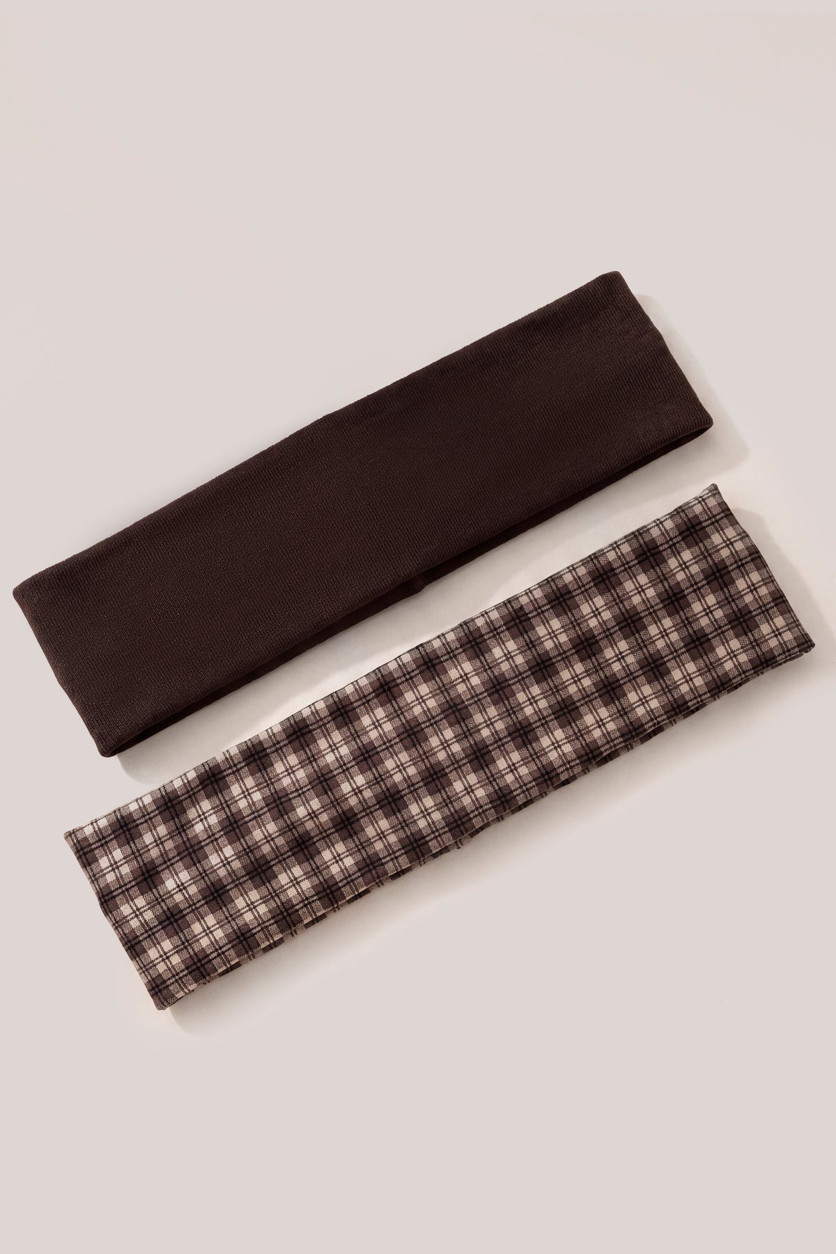 ⁣⁢Modal-Stirnband 2er-Pack im Karomuster⁤⁣ - 1