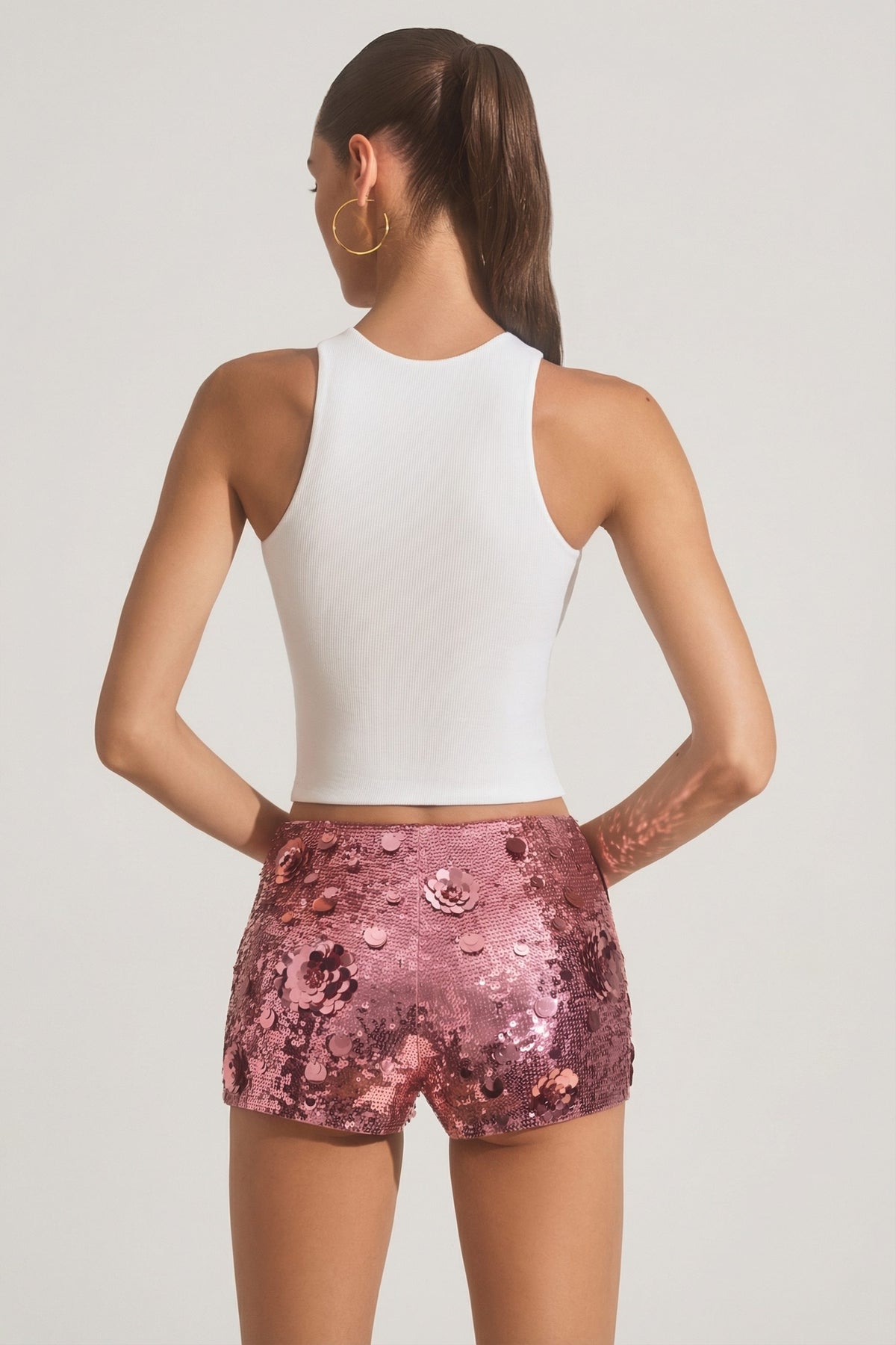 ⁣⁢Modal-Racerback-Tanktop in Weiß⁤⁣