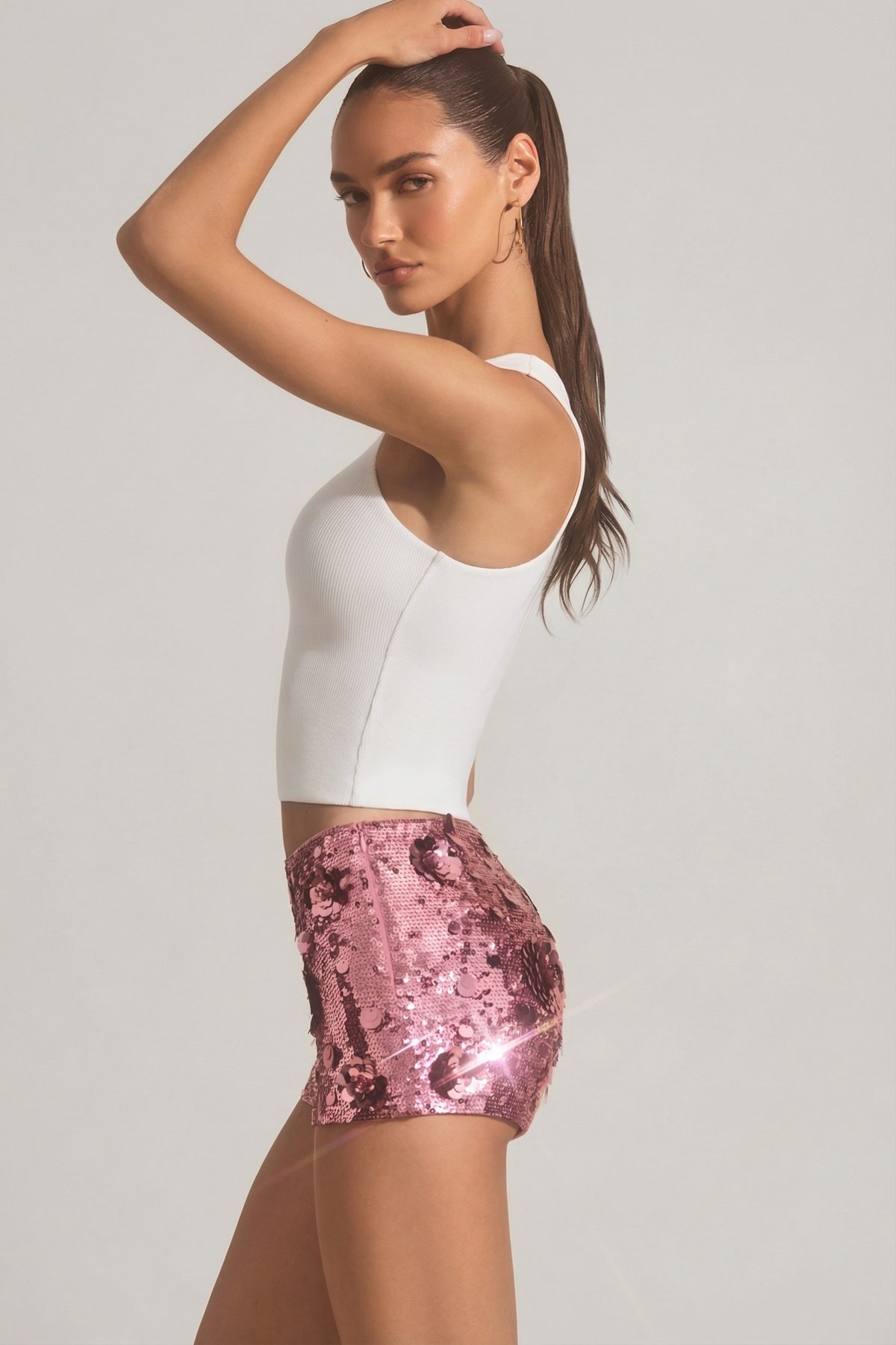 ⁣⁢Modal-Racerback-Tanktop in Weiß⁤⁣