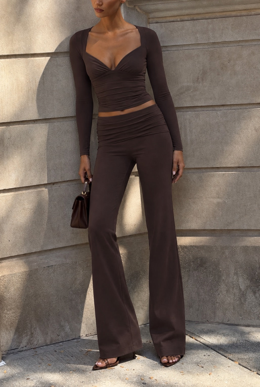 ⁣⁢Modal Mid-Rise Hose in Chocolate Brown⁤⁣