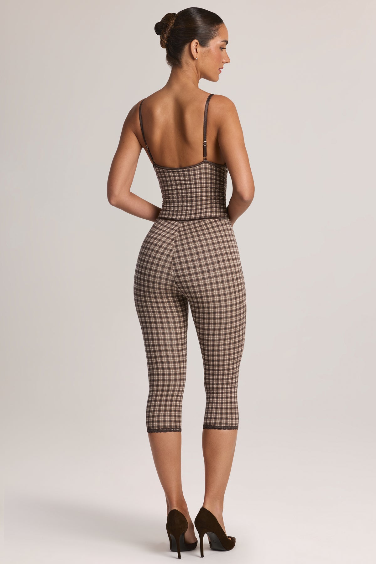 ⁣⁢Modal Capri-Jumpsuit im Square-Check-Muster⁤⁣ - 2