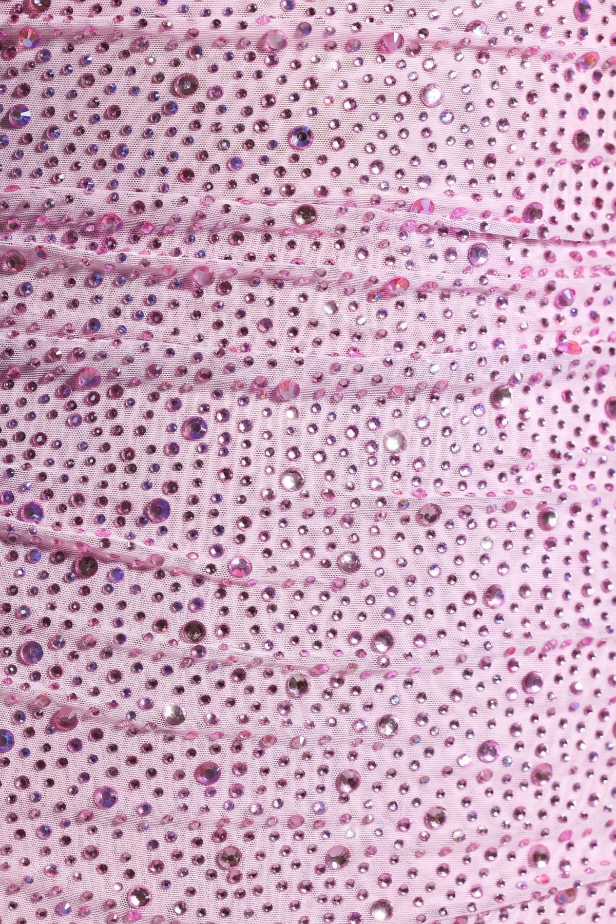 ⁣⁢Verziertes Minikleid mit drapiertem Wasserfallausschnitt in Pfingstrose⁤⁣